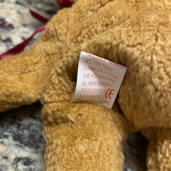 Beanie Baby - Brown Curly Bear WITH ERRORS Very Nice Looking! - Picture 5 of 7